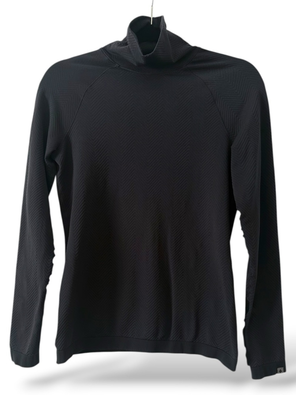FIGS Threads for Threads Black Seamless Mock Neck Long Sleeve Underscrub M - Picture 2 of 8